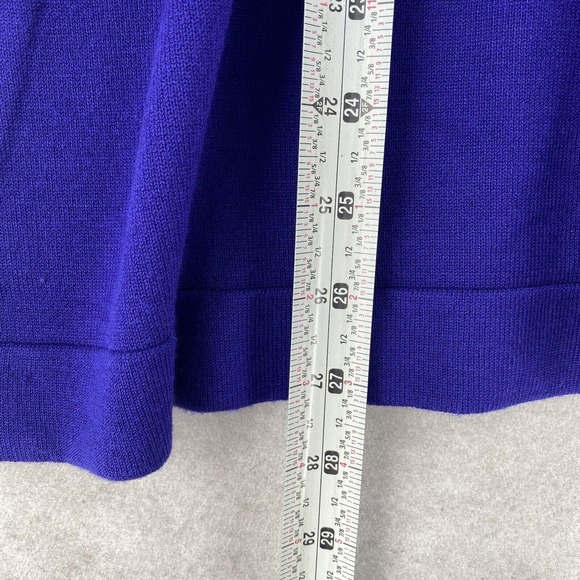 Susan Graver Essentials Sweater Shirt Womens 1X Turtleneck Short Sleeve Purple - Picture 6 of 8